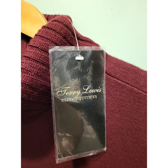 New Burgundy Wool Blend Sleeveless Cowl Neck Sweater Terry Lewis 2X - Picture 4 of 7